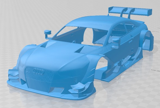 Audi RS5 DTM 2014 Printable Body Car 3D Druckmodell .c4d .max .obj .3ds .fbx .stl .blend