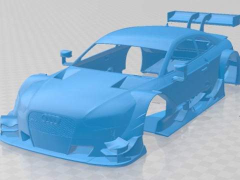 Audi RS5 DTM 2014 Printable Body Car 3D Print Model