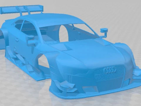 Audi RS5 DTM 2014 Printable Body Car 3D Print Model