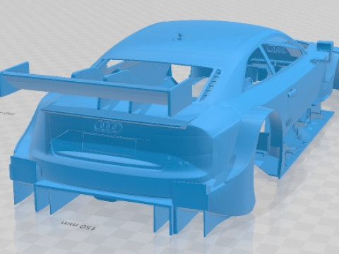Audi RS5 DTM 2014 Printable Body Car 3D Druckmodell