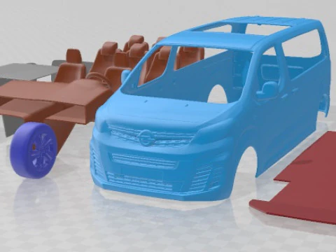 Opel Zafira Life 2020 Printable Car 3D Print Model