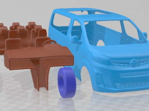 Opel Zafira Life 2020 Printable Car Model do druku 3D