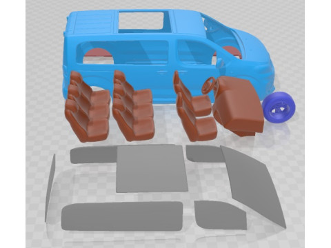 Opel Zafira Life 2020 Printable Car Model do druku 3D