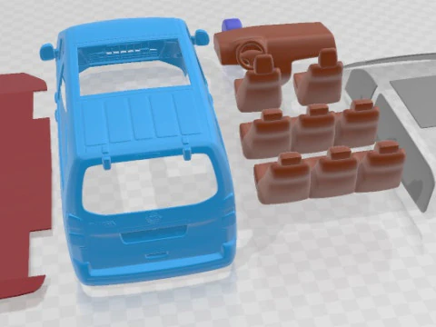 Opel Zafira Life 2020 Printable Car 3D Print Model