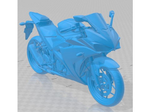 Yamaha YZF R3 2015 Printable Motorbike 3Dプリントモデル