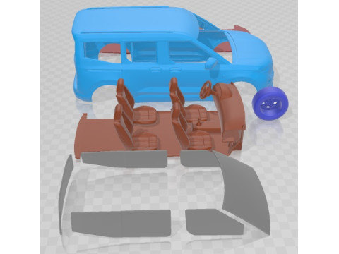 Transit Courier Tourneo 2024 Printable Van Modelo de Impressão 3D
