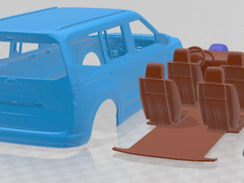 Transit Courier Tourneo 2024 Printable Van Modelo de Impressão 3D
