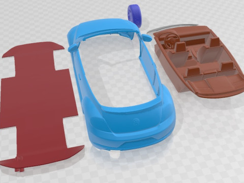 Volkswagen Beetle Convertible 2020 Printable Car 3D Принт Модель
