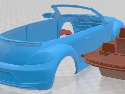 Volkswagen Beetle Convertible 2020 Printable Car 3D Принт Модель
