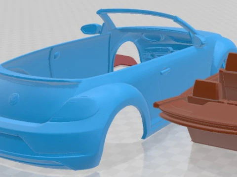 Volkswagen Beetle Convertible 2020 Printable Car 3D Print Model