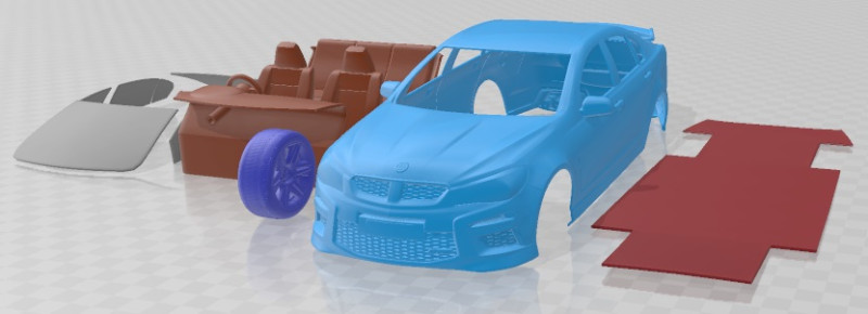 HSV GTS GEN F2 2015 Printable Car Modello di stampa 3D .c4d .max .obj .3ds .fbx .stl .blend 