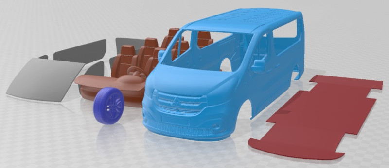 Mitsubishi Express Space Class 2020 Printable Van 3D-printmodel .c4d .max .obj .3ds .fbx .stl .blend 