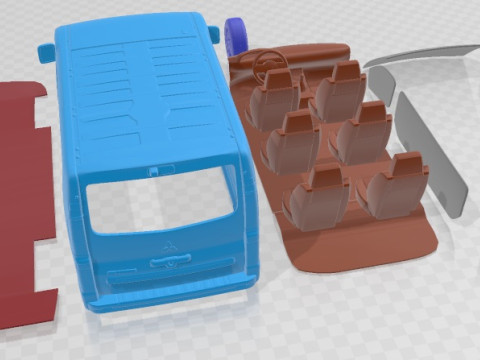 Mitsubishi Express Space Class 2020 Printable Van 3D-printmodel