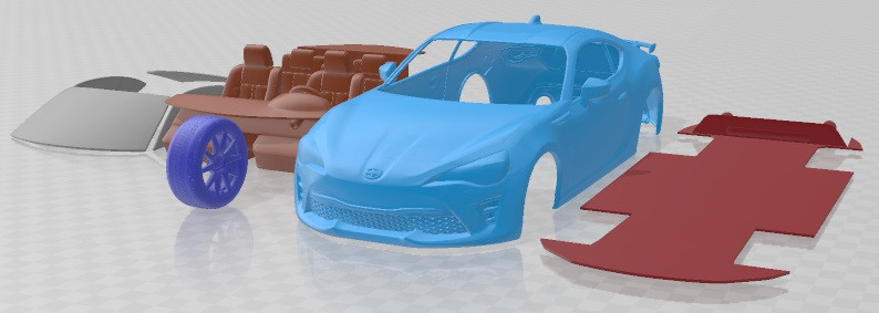 Scion TRD 2020 Printable Car 3D 打印模型 .c4d .max .obj .3ds .fbx .stl .blend