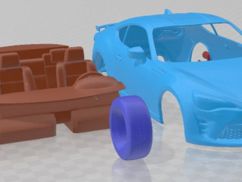 Scion TRD 2020 Printable Car 3D Print Model