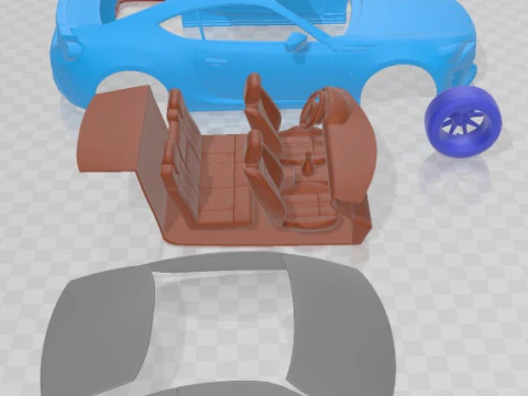 Scion TRD 2020 Printable Car 3D Print Model