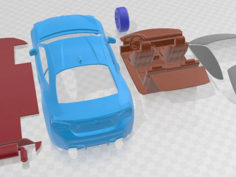 Scion TRD 2020 Printable Car 3D Print Model
