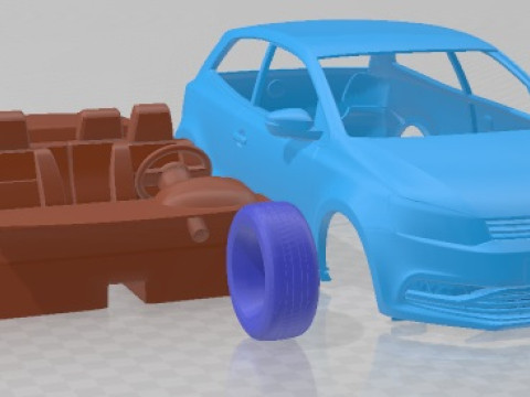 Volkswagen Polo TDI 2017 Printable Car Modelo de impresión 3D