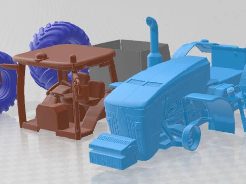 Trattore stampabile John Deere 8R Modello di stampa 3D