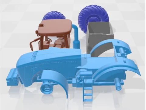 John Deere 8R Printable Tractor 3D Print Model
