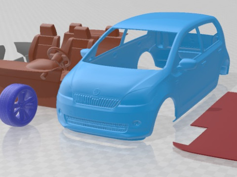 Skoda Citigo 2016 Printable Car 3D Print Model