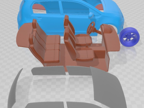 Skoda Citigo 2016 Printable Car Modelo de Impressão 3D