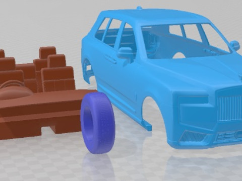 Black Badge Cullinan UK 2024 Printable Car 3D 打印模型