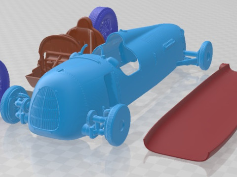 Auto Union Type C 1936 Printable Car Modelo de impresión 3D