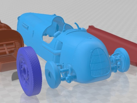 Auto Union Type C 1936 Printable Car 3D प्रिंट मॉडल