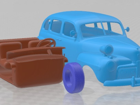 V8 Super Deluxe 21A Tudor Sedan Army Staff Car 1942 Printable Car Model Cetak 3D