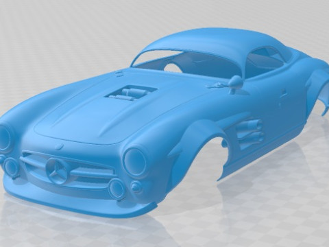 Mercedes Benz 300 SL Restomod Printable Body Car 3D Print Model