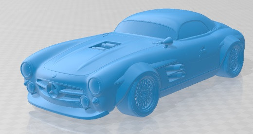 Mercedes Benz 300 SL Restomod Printable Car Modelo de impresión 3D .c4d .max .obj .3ds .fbx .stl .blend 