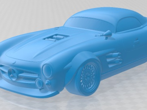 Mercedes Benz 300 SL Restomod Printable Car 3D Print Model
