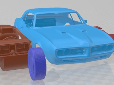 Pontiac Firebird 1967 Printable Car Modello di stampa 3D