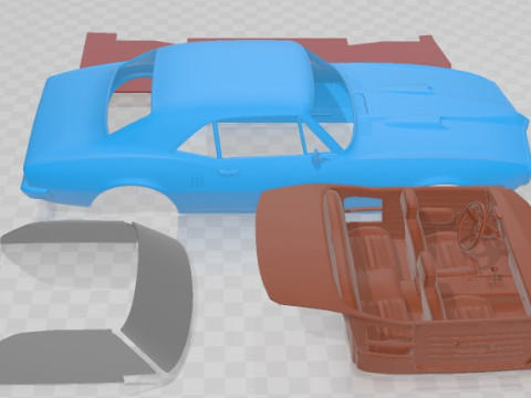 Pontiac Firebird 1967 Printable Car Modello di stampa 3D