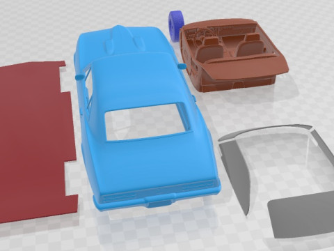 Pontiac Firebird 1967 Printable Car Modello di stampa 3D