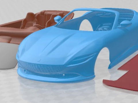 Ferrari Roma Spider Printable Car 3D Print Model