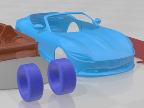 Ferrari Roma Spider Printable Car 3D-Druckmodell
