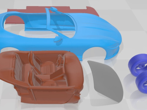 Ferrari Roma Spider Printable Car 3D-Druckmodell