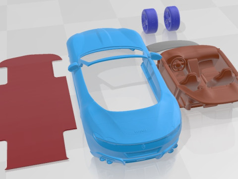 Ferrari Roma Spider Printable Car 3D-Druckmodell