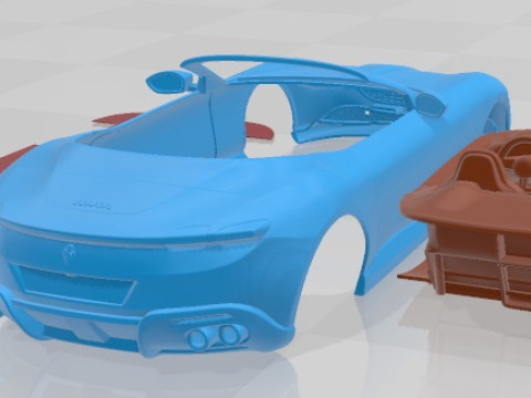 Ferrari Roma Spider Printable Car 3D-Druckmodell
