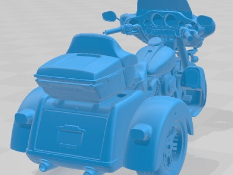 Harley Davidson TriGlide 2015 Printable Motorbike Modelo de Impressão 3D