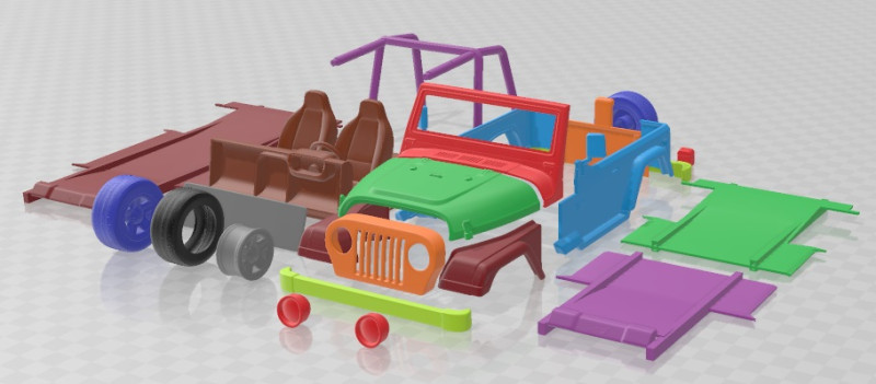 Jeep Wrangler TJ 1997 Printable Car Modèles 3D en vedette .c4d .max .obj .3ds .fbx .stl .blend 