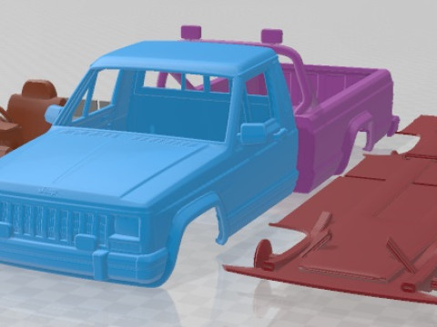 Jeep Comanche MJ 1984 Printable Car Modelo de Impressão 3D