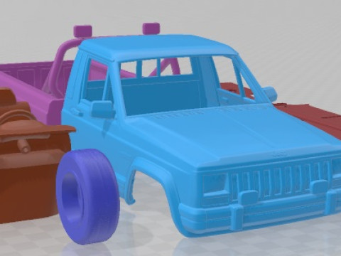 Jeep Comanche MJ 1984 Printable Car 3D Baskı Modeli