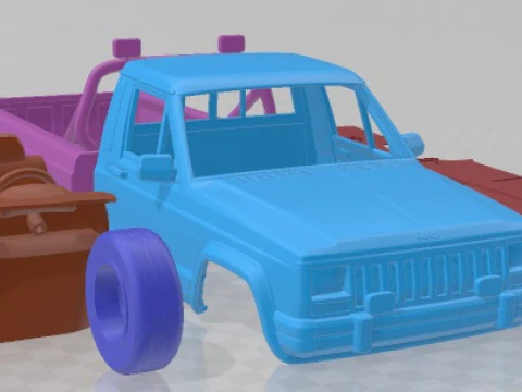 Jeep Comanche MJ 1984 Printable Car 3D Print Model