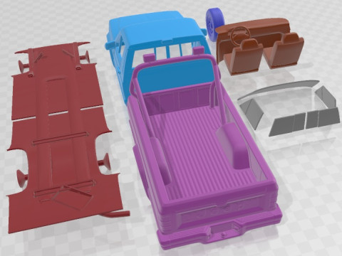 Jeep Comanche MJ 1984 Printable Car 3D Baskı Modeli