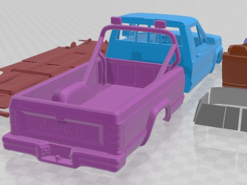 Jeep Comanche MJ 1984 Printable Car 3D Baskı Modeli