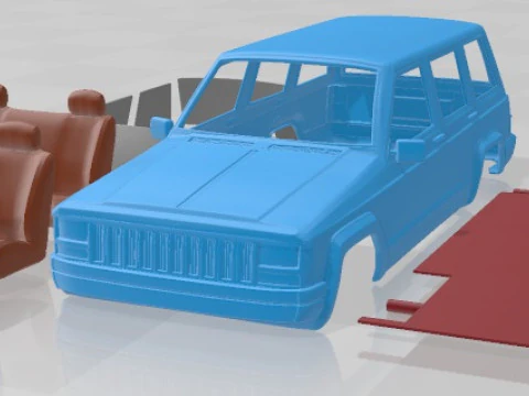 Jeep Cherokee XJ 2000 Printable Car 3D Print Model