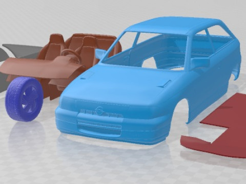 Opel Astra F GSi 1991 Printable Car 3D Print Model
